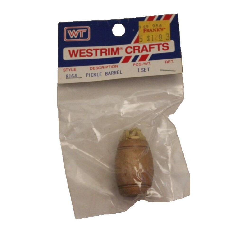 Vintage Westrim Craft Dollhouse Miniatures Pickle Barrel